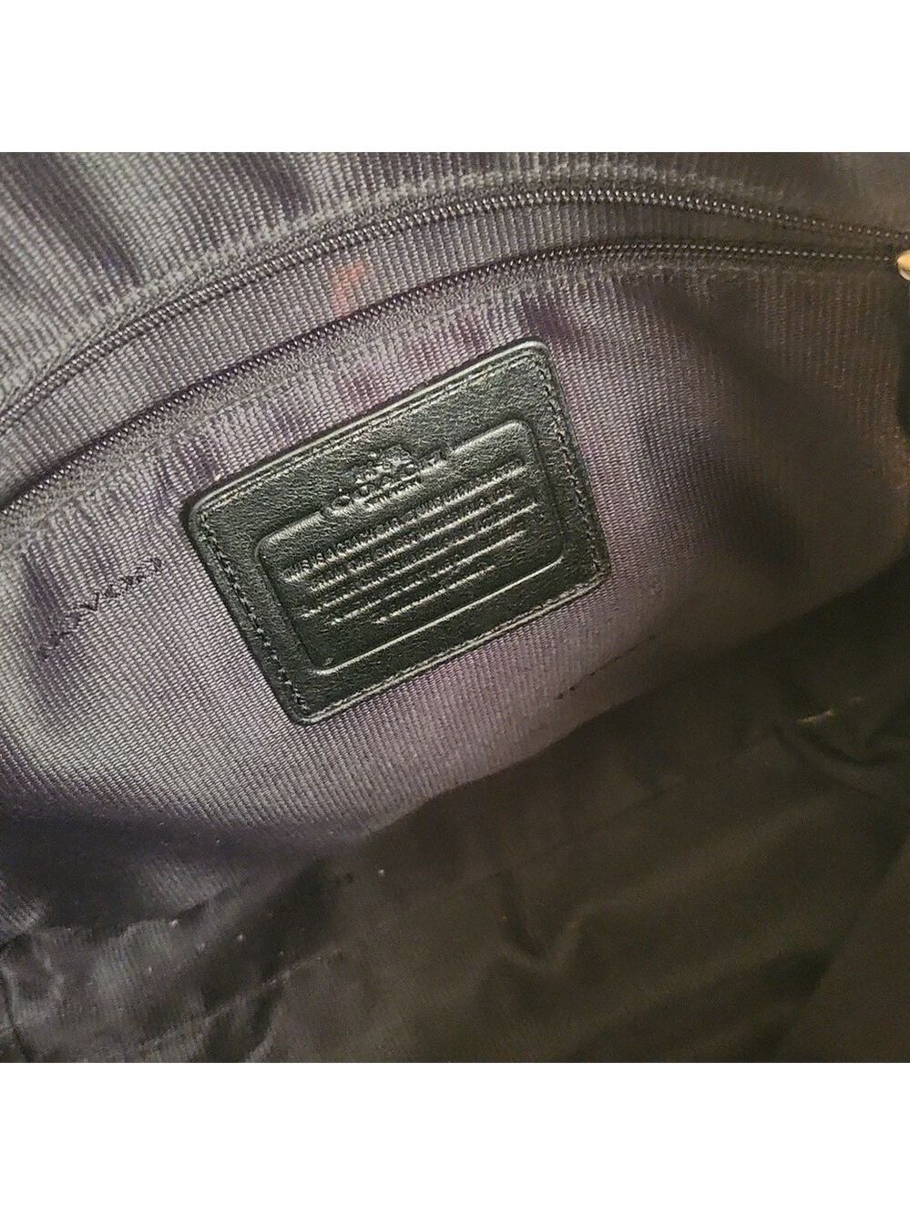 Coach Black and Gray Signature Canvas Shoulder Bag - Picture 12 of 15